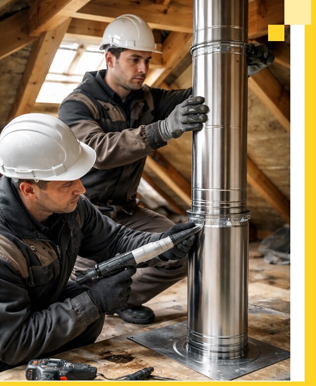 Монтаж дымоходов для каминов в Дубне с гарантией качества