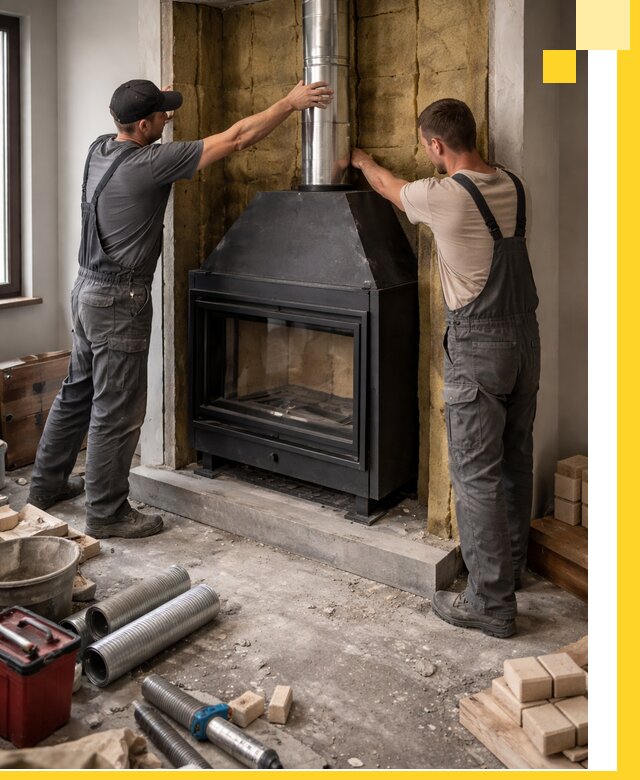 Изготовление и монтаж закрытых каминов в Дубне под ключ