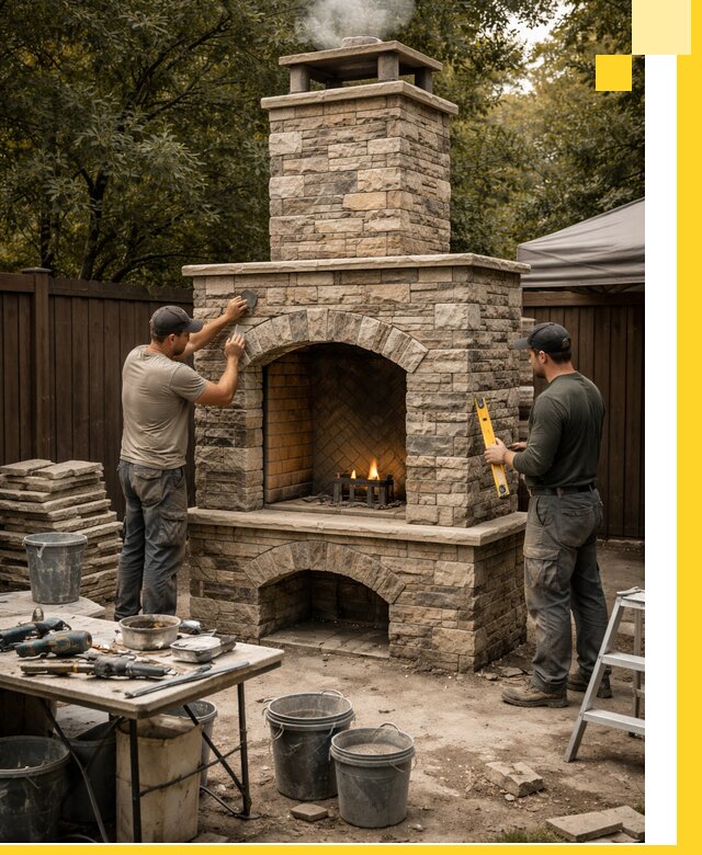 Проектирование и установка уличных каминов в Дубне