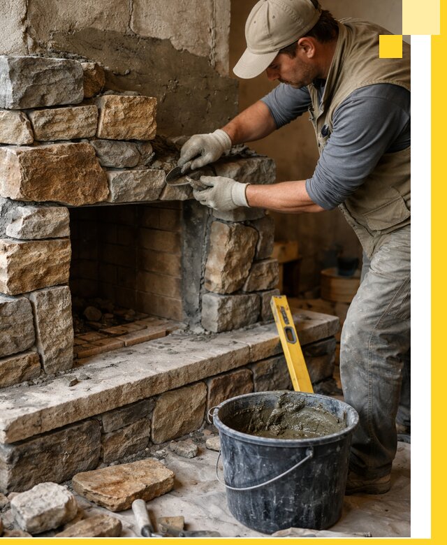 Изготовление и установка каменных каминов под ключ в Дубне