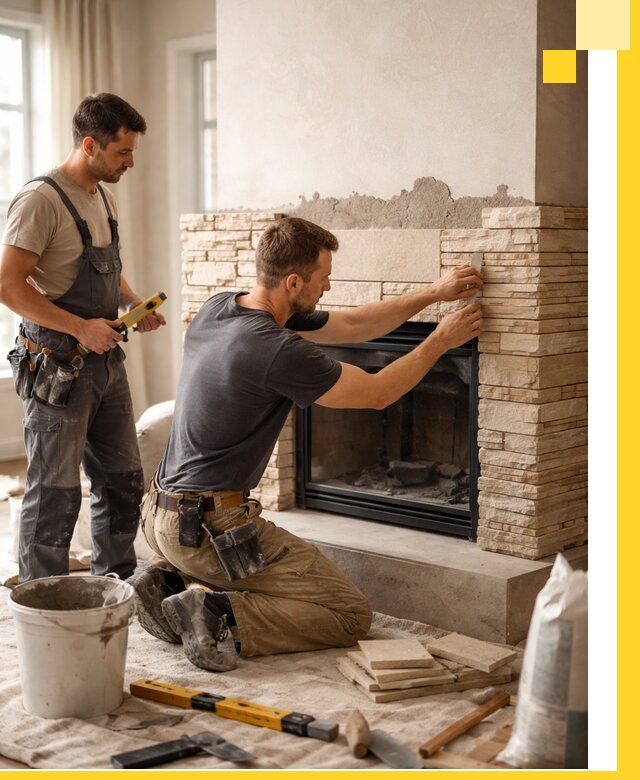 Установка и монтаж каминов для загородного дома в Дубне