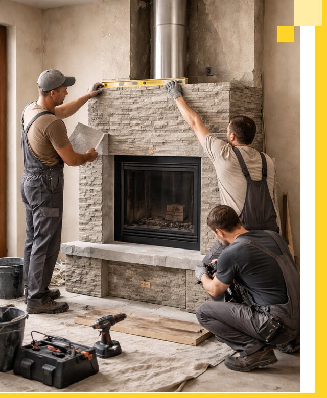 Профессиональный монтаж каминов под ключ в Дубне для дома