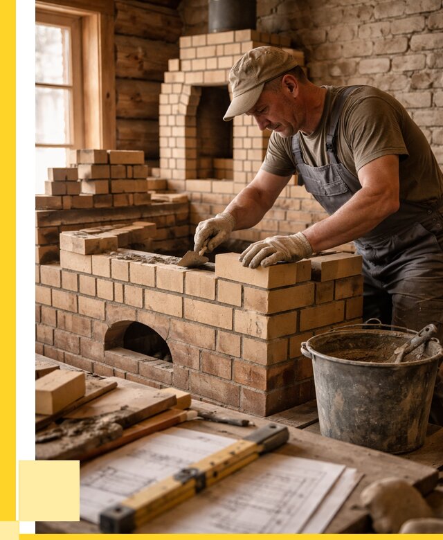 Кладка печей из кирпича в Дубне цены от 30627 р. - ЭриданДбн