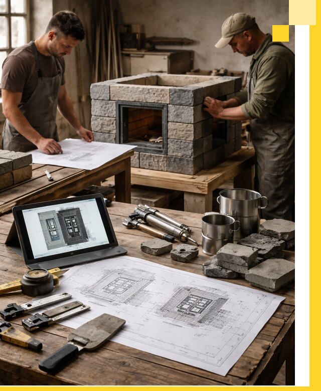 Разработка проектов печей с согласованием и монтажом в Дубне