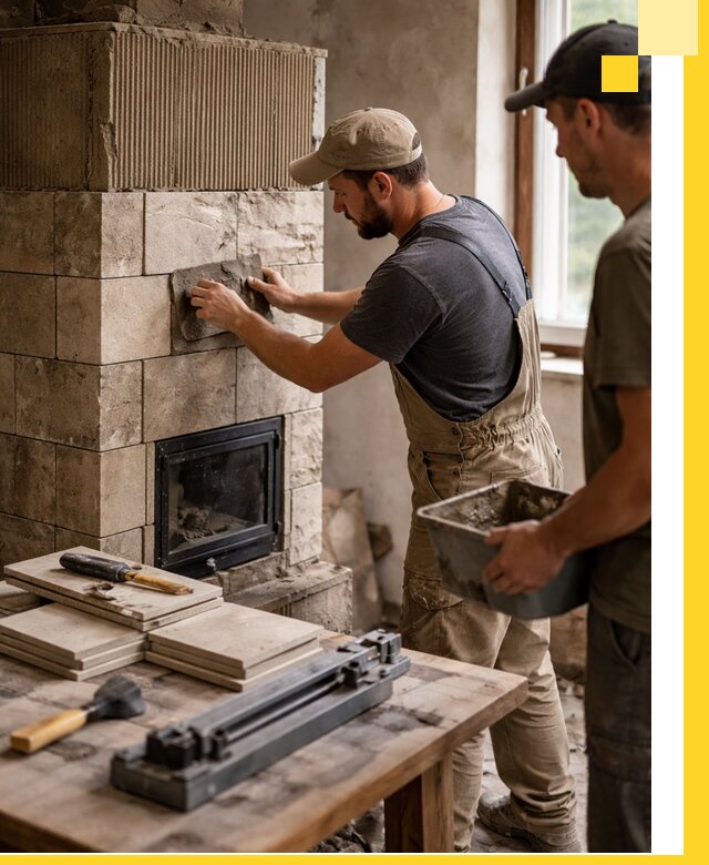 Профессиональная облицовка печей в Дубне: керамика и камень