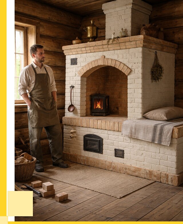 Русские печи с лежанкой под ключ в Дубне от 153135 р. ЭриданДбн