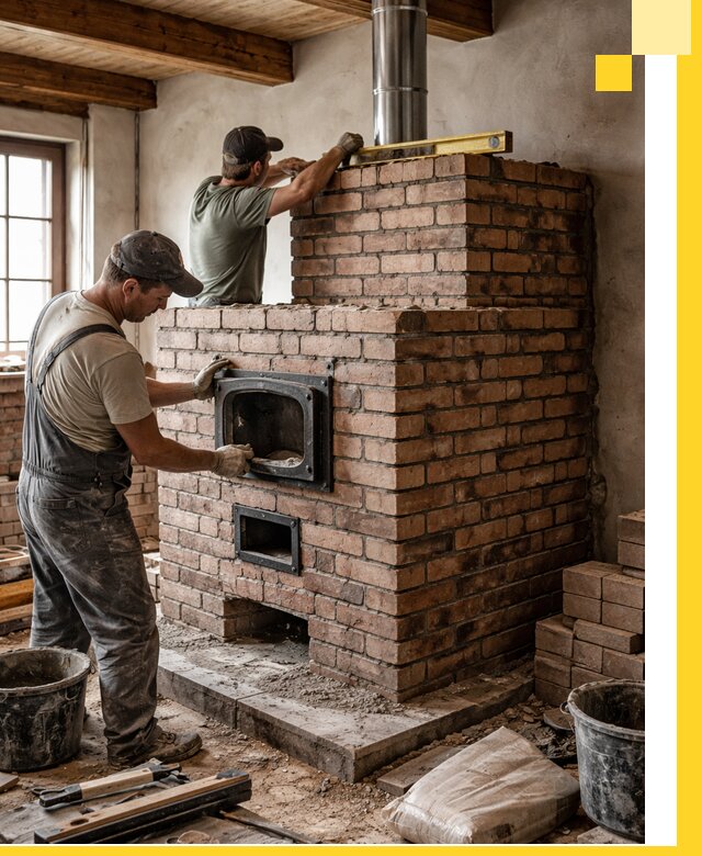 Печи для загородного дома под ключ в Дубне — монтаж и сервис