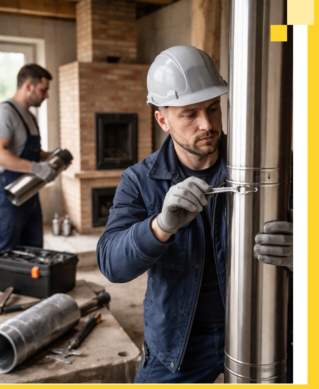 Профессиональный монтаж дымоходов для печей в Дубне