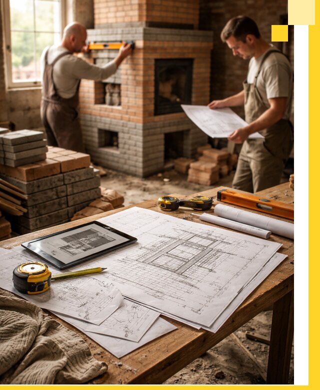 Проекты печей и каминов с индивидуальным дизайном в Дубне