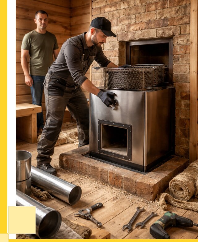 Монтаж банных печей под ключ в Дубне от 18376 р., ЭриданДбн