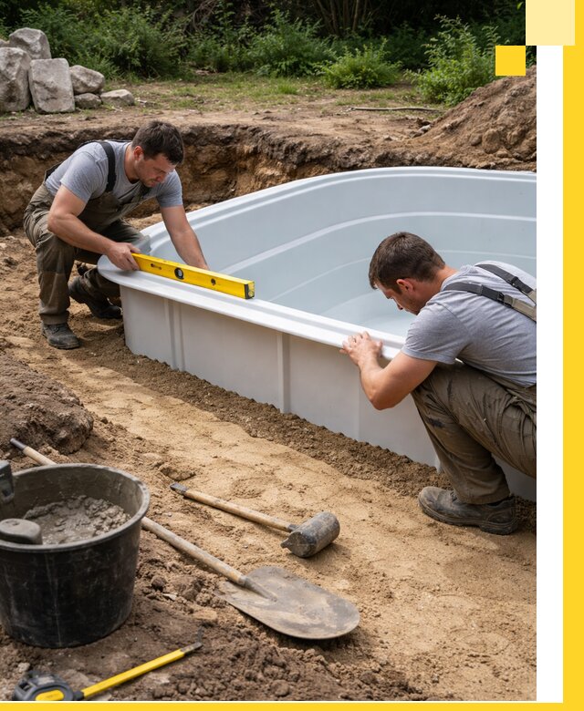 Производство и установка пластиковых бассейнов в Дубне под ключ