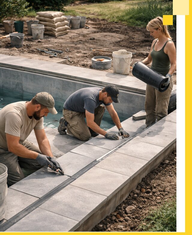 Строительство и монтаж уличных бассейнов под ключ в Дубне