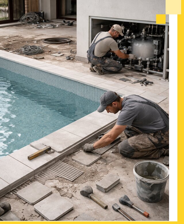 Строительство и монтаж бассейнов в коттедже в Дубне