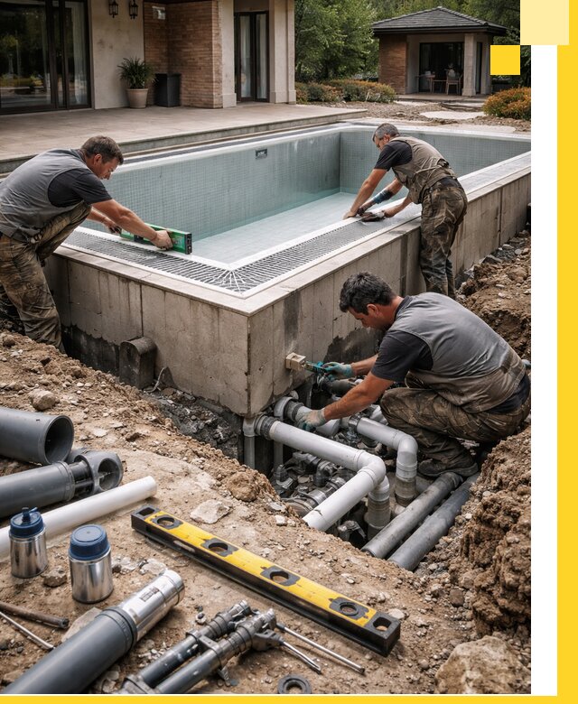 Строительство переливных бассейнов в Дубне под ключ