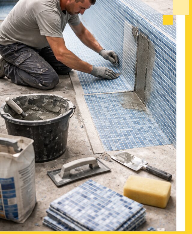 Укладка и ремонт мозаики для бассейнов под ключ в Дубне