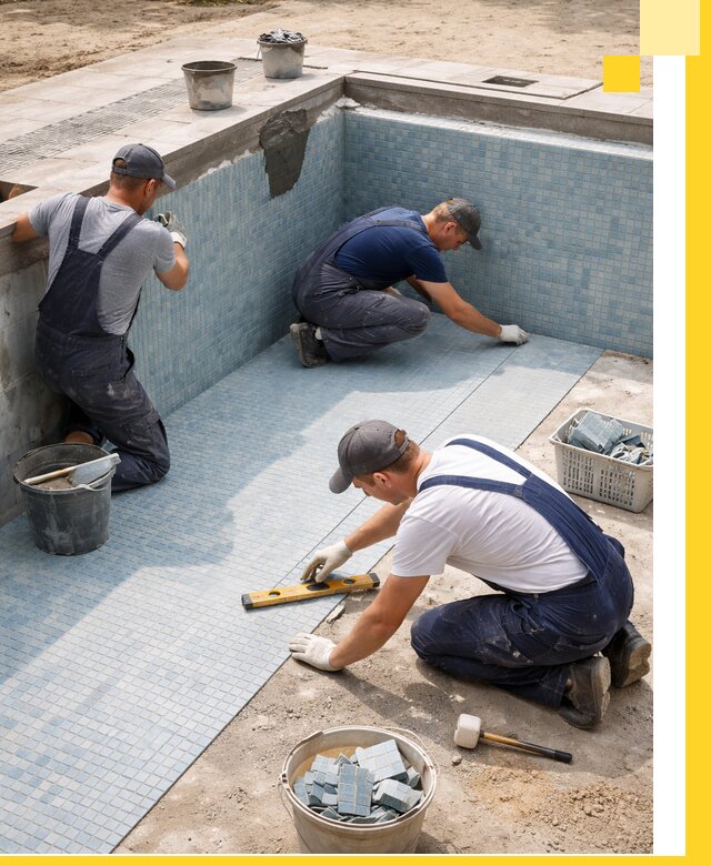 Укладка и установка плитки для бассейнов под ключ в Дубне