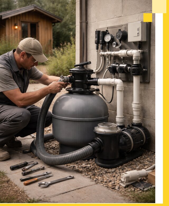 Продажа и монтаж фильтров и насосов для бассейнов в Дубне