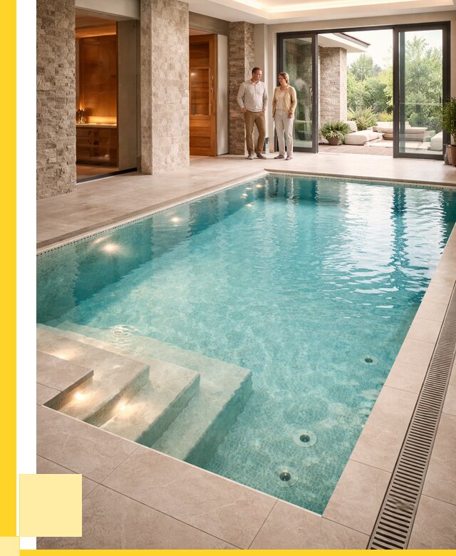 Бассейн во дворе в Дубне: проект, отделка от 1225080 р. | ЭриданДбн