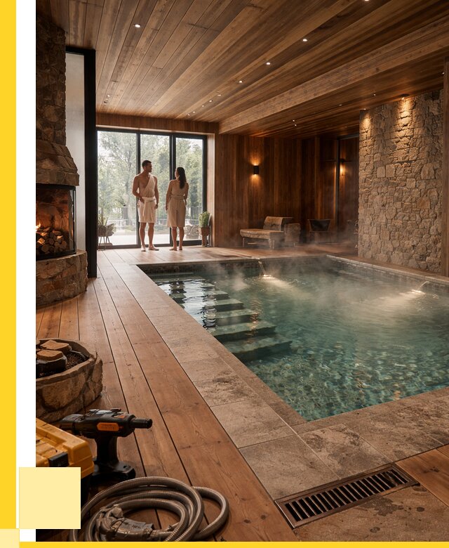 Проекты бань с бассейном под ключ в Дубне от 76568 р., ЭриданДбн