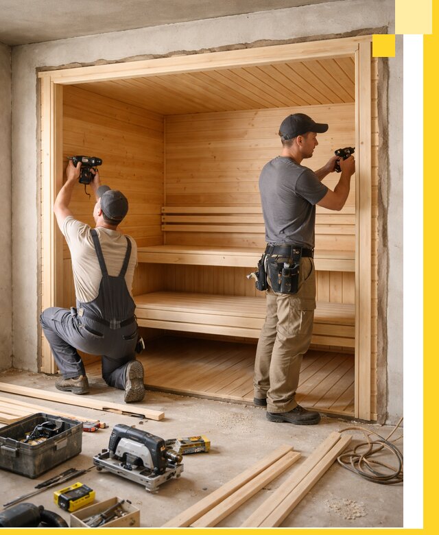 Монтаж саун под ключ в Дубне — проектирование и установка