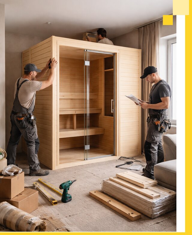 Установка и благоустройство саун в квартире в Дубне