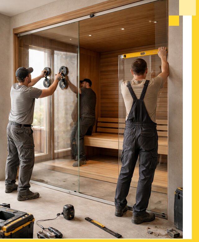 Производство и монтаж стеклянных саун под ключ в Дубне