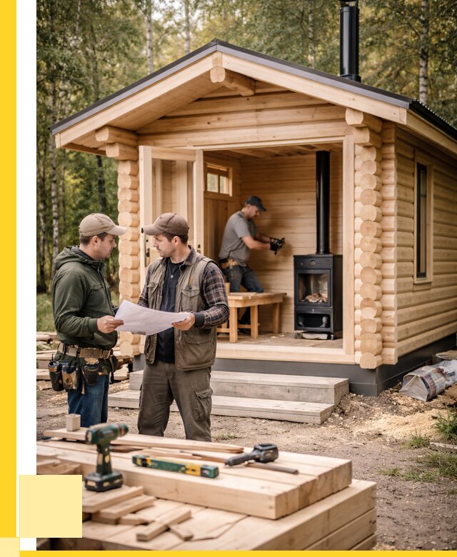 Монтаж бань под ключ в Дубне — от 204180 р. | ЭриданДбн