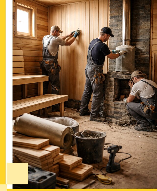 Ремонт бань под ключ в Дубне от 45941 р. | ЭриданДбн