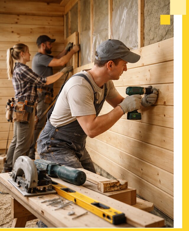 Обшивка бань под ключ в Дубне: отделка стен и потолков