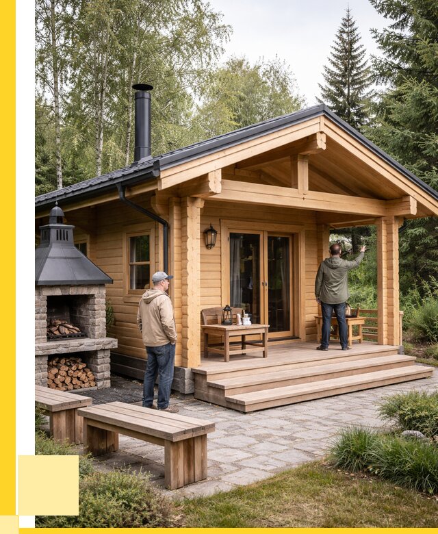 Деревянные бани под ключ в Дубне от 459405 р. | ЭриданДбн