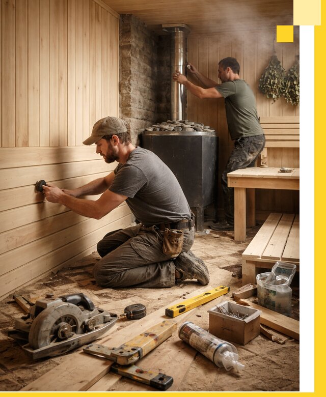 Полное строительство и оснащение парных под ключ в Дубне