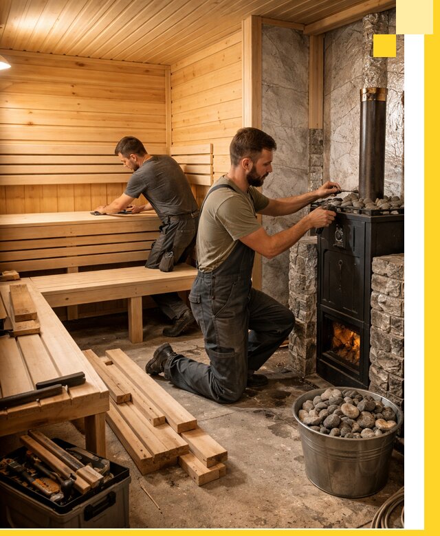 Дизайн и строительство интерьеров бань под ключ в Дубне