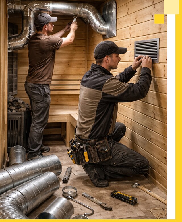 Проектирование и монтаж вентиляции бани в Дубне под ключ