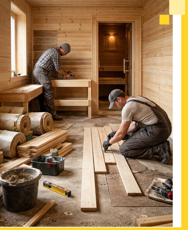 Индивидуальный проект бани с комнатой отдыха под ключ в Дубне