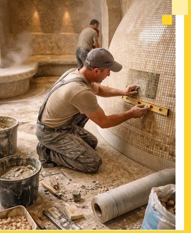 Хамам под ключ в Дубне: проектирование, строительство, отделка