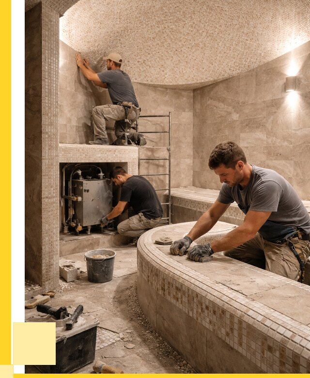 Монтаж хамамов под ключ в Дубне от 255225 р. ЭриданДбн