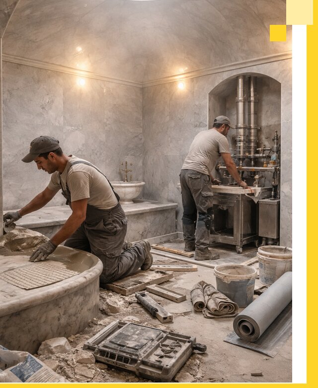 Строительство турецких бань хаммам под ключ в Дубне