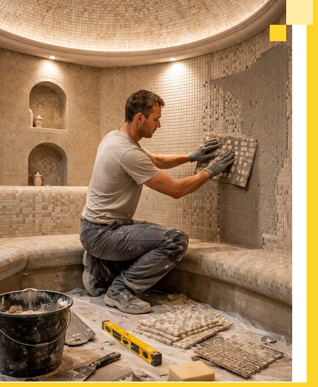 Устройство и монтаж домашнего хамама под ключ в Дубне