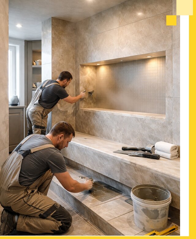 Профессиональное строительство хамама в квартире в Дубне