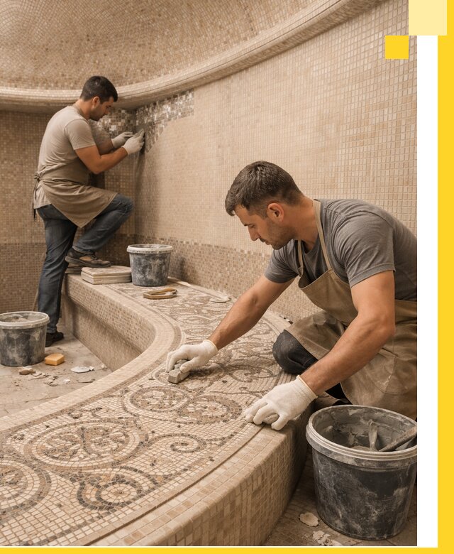 Плитка для хамама в Дубне, укладка, подбор и поставка