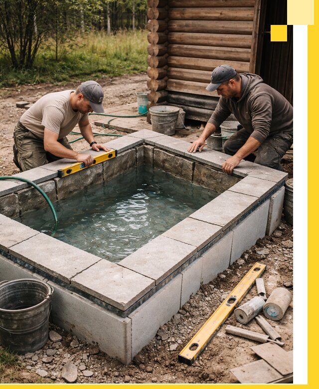 Изготовление и установка холодных купелей под ключ в Дубне